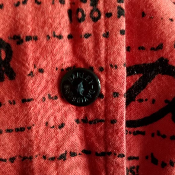 HARLEY-DAVIDSON Short Sleeve Allover Print Button Down Shirt - Picture 8 of 13